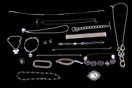 Sterling Bracelet, GF Earrings, Scarab & More