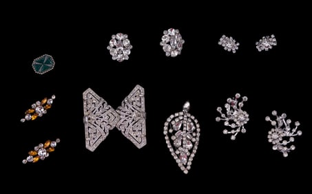 Crystal/Rhinestone Brooches, Earrings, Vintage