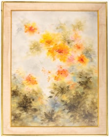 Large Shirley Fleming Floral Painting