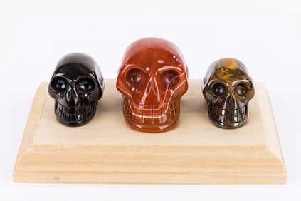 Semi-Precious Stone Skulls (3)