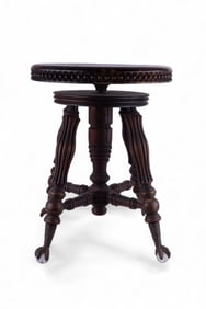 Antique Ball & Claw Foot Piano Stool