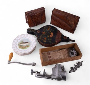 Gator Handbags, Fireplace Bellows & More