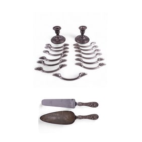 Stieff Sterling Cake Servers, Other Silver