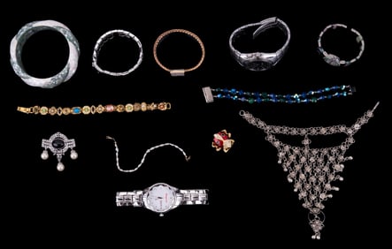 Wrist Watches & Jewelry Grouping