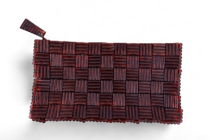 Mid 20th Cent. Sapphire Plastics Bakelite Purse