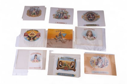 Cigar Label Sheets of European Figures & Others