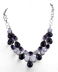 Sterling Silver Statement Necklace