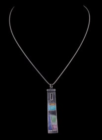 Carly Wright Sterling Enamel Necklace