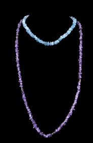 Aquamarine and Amethyst Necklaces