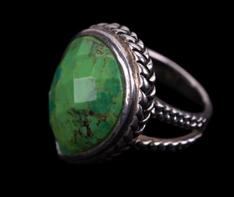 Sterling Silver Green Turquoise Ring