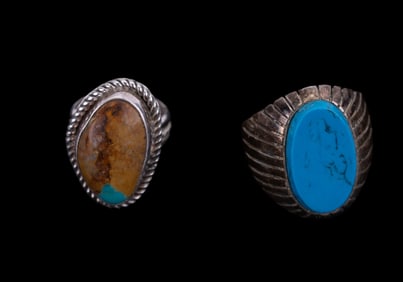 Turquoise Sterling Silver Rings (2)