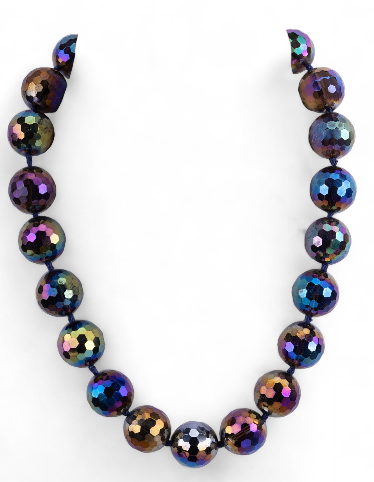 14K Gold Faceted Carnival Glass Necklace (1 of 7)