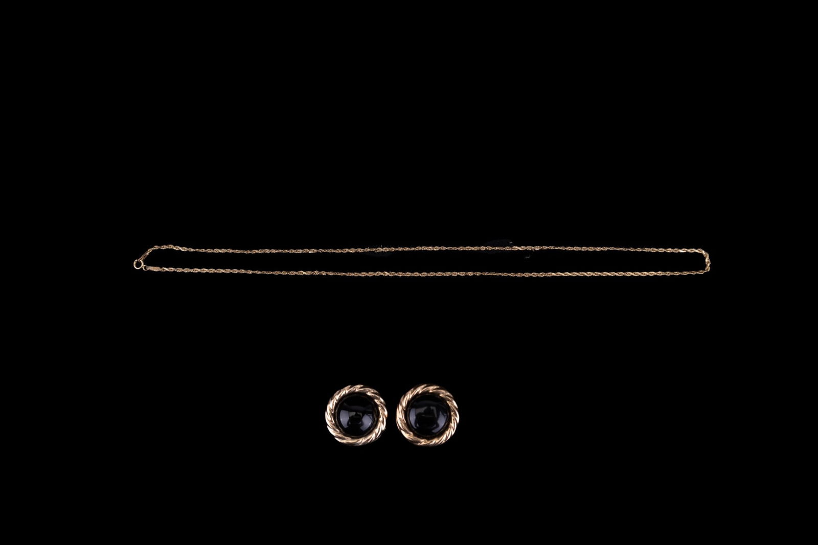 14K Gold Chain, Earrings (1 of 5)