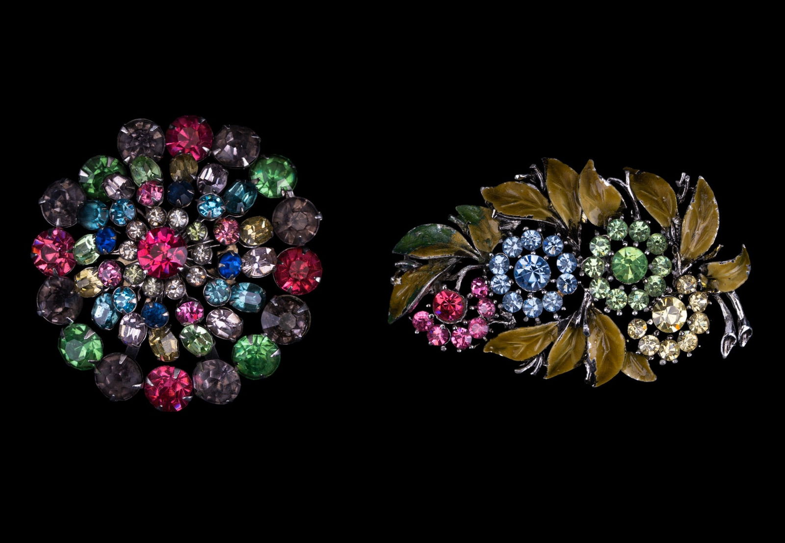 Kramer, Coro Rhinestone Brooches (1 of 7)