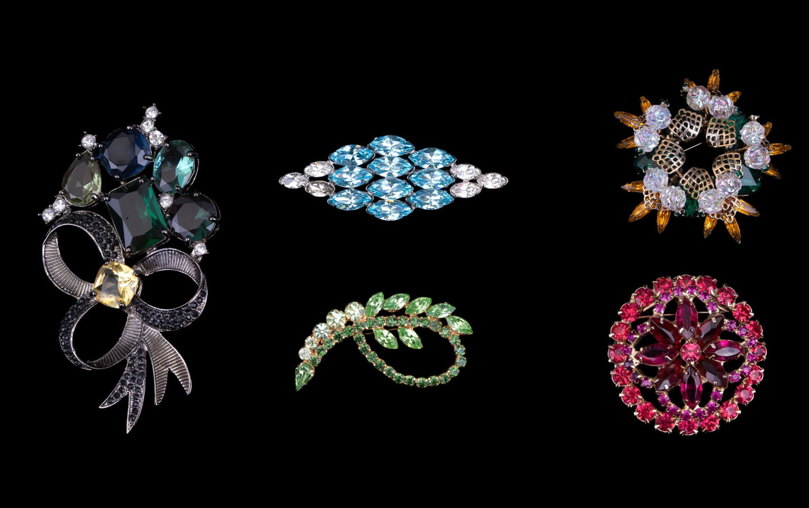 Austrian, Avon, more Rhinestone Brooches (5) (1 of 7)