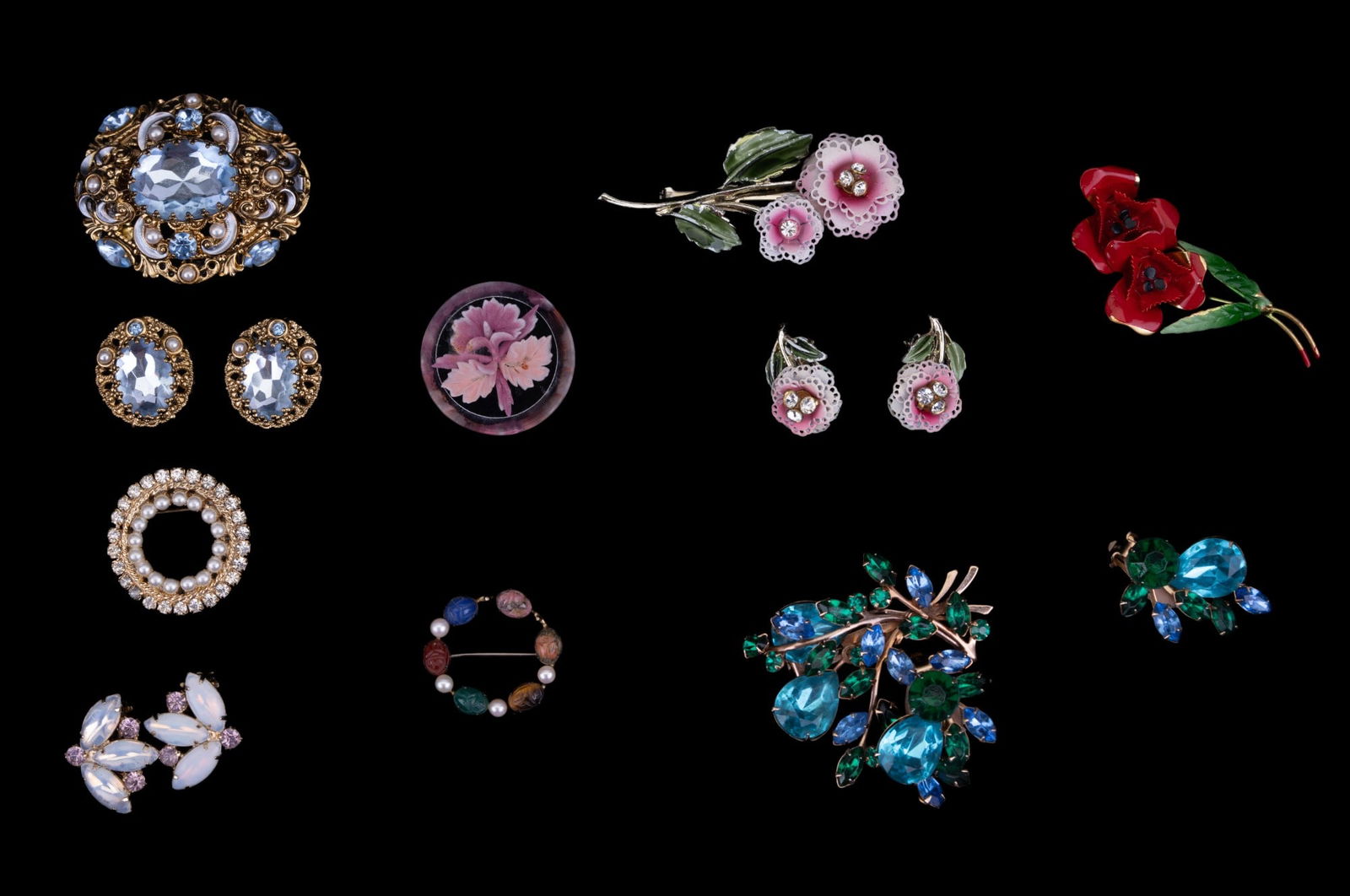 Rhinestone, Sterling, more Pins & Earrings (1 of 10)