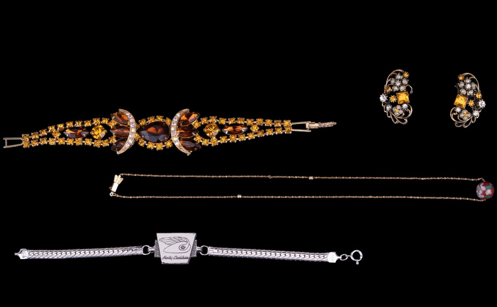 Harley Davidson Sterling, Rhinestone, more Jewelry (1 of 6)