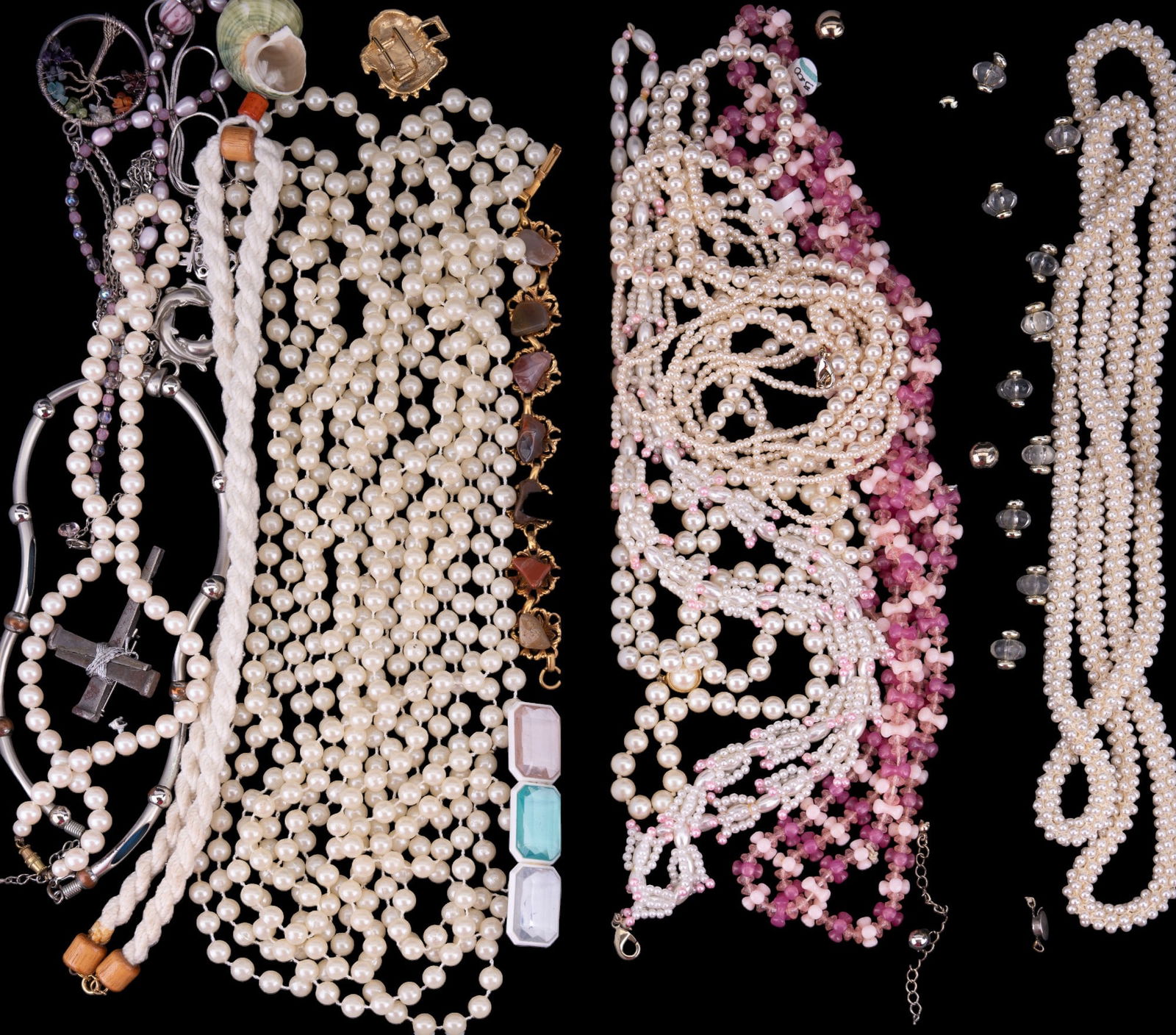 Pink Pearl, Faux Pearl, Nautical Jewelry (1 of 10)