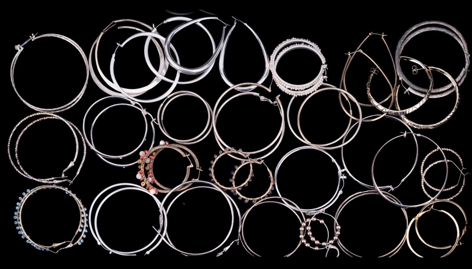 Vintage Hoop Earrings (25 Pairs) (1 of 8)