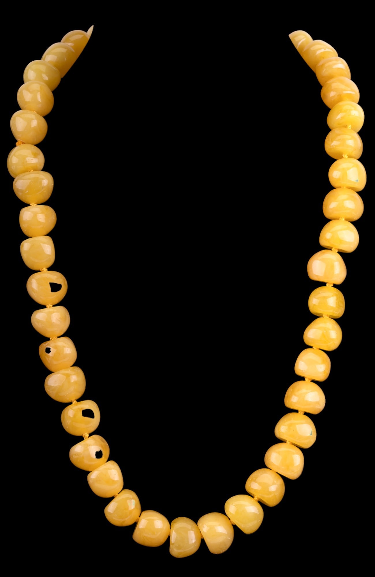 Lemon Amber Large Beaded Necklace (1 of 5)