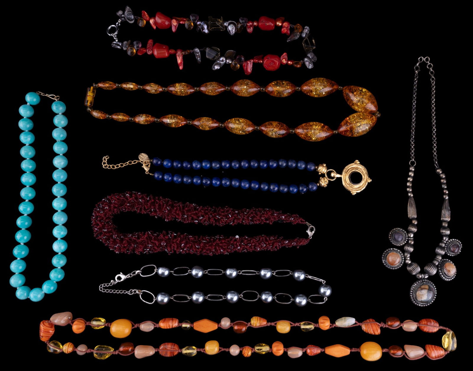 Susan Shaw Lapis Bead Necklace, Amber, more (1 of 9)