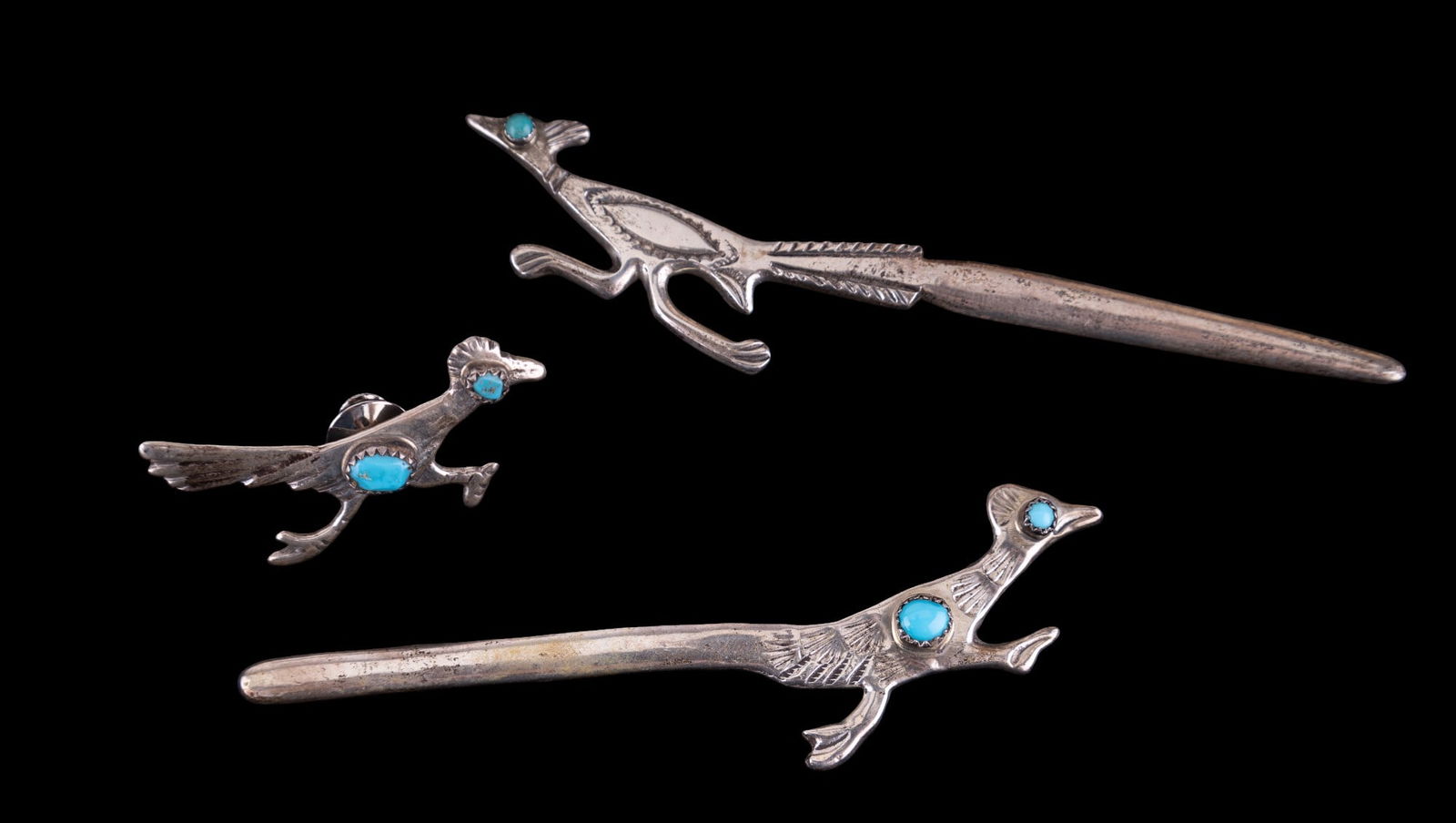 Native American Silver Turquoise Road Runner (1 of 5)