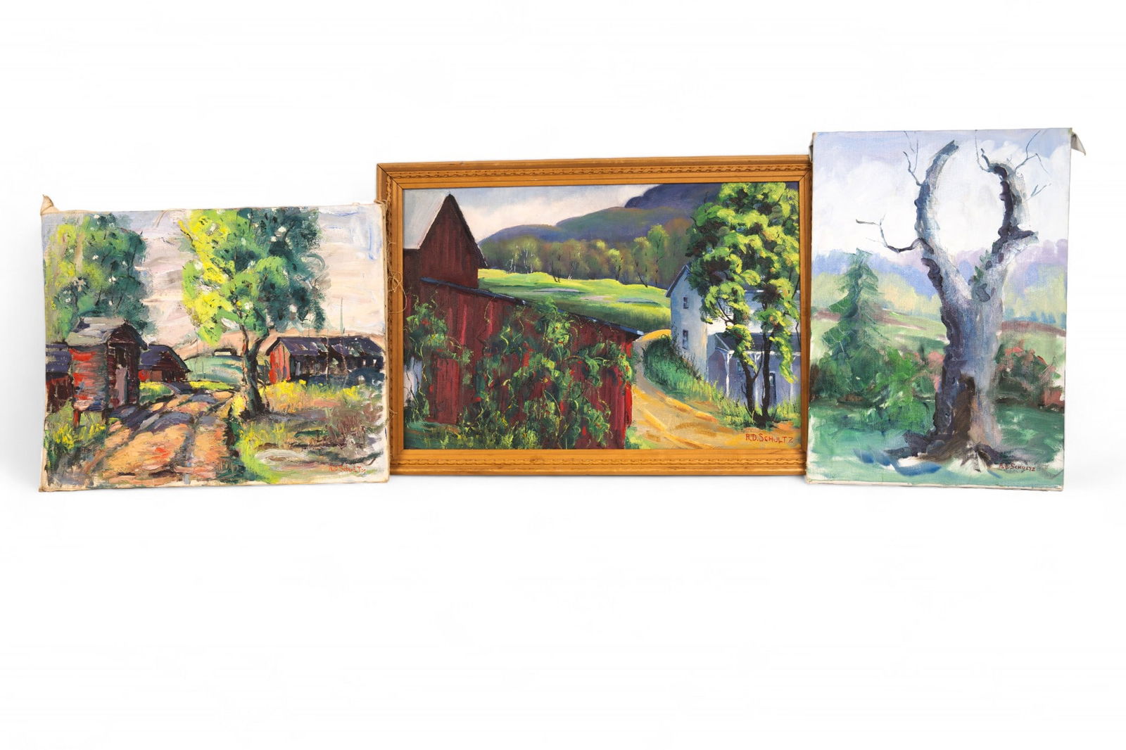 R.D. Schultz (AM 1915-2007) Farm Landscapes (3) (1 of 18)
