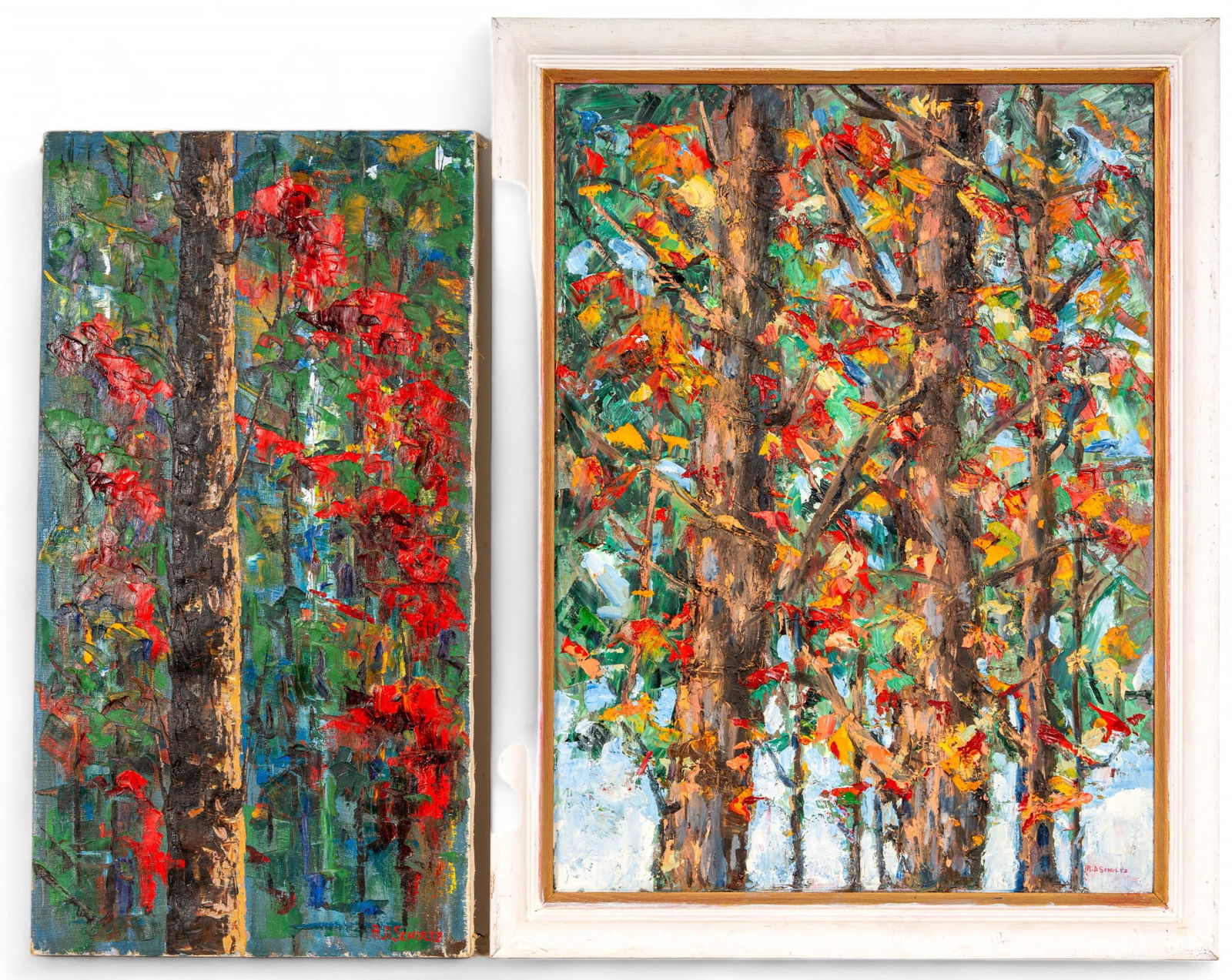R.D. Schultz (AM 1915-2007) Tree Paintings (2) (1 of 12)