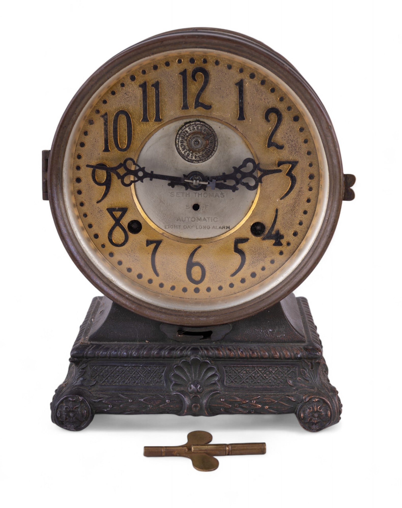 Seth Thomas Automatic 8-Day Metal Clock (1 of 8)