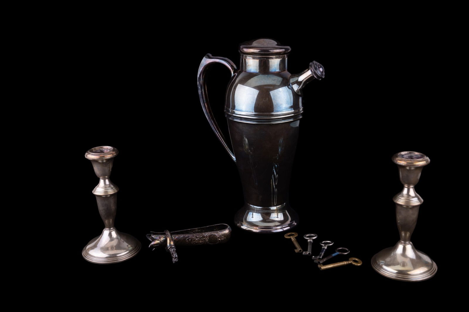 Mutton Leg Holder, Shaker, .925 Candlesticks, Etc (1 of 9)