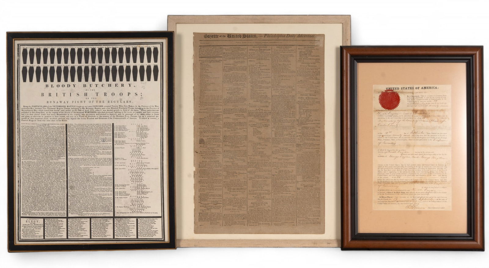 Gazette of the United States & Facsimile Article (1 of 14)