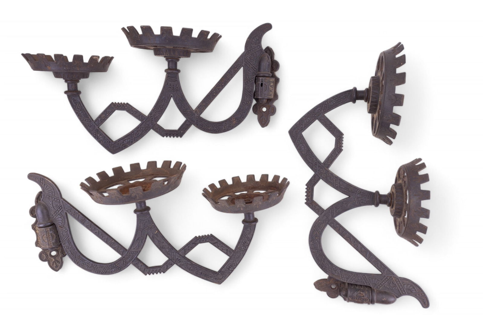 Antique Eastlake Oil Lamp Holders (3) (1 of 9)