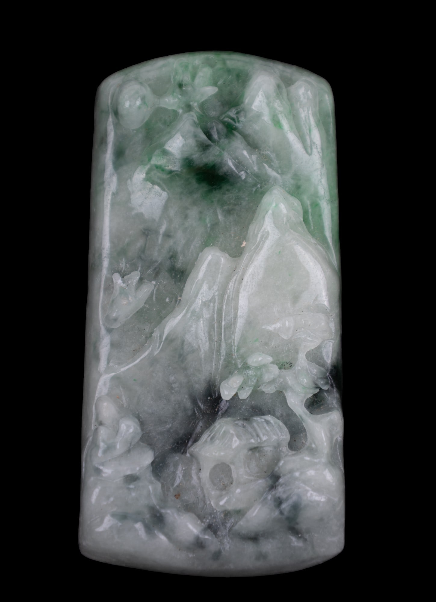 Nephrite Jade Hand-Carved Mountain Pendant (1 of 6)