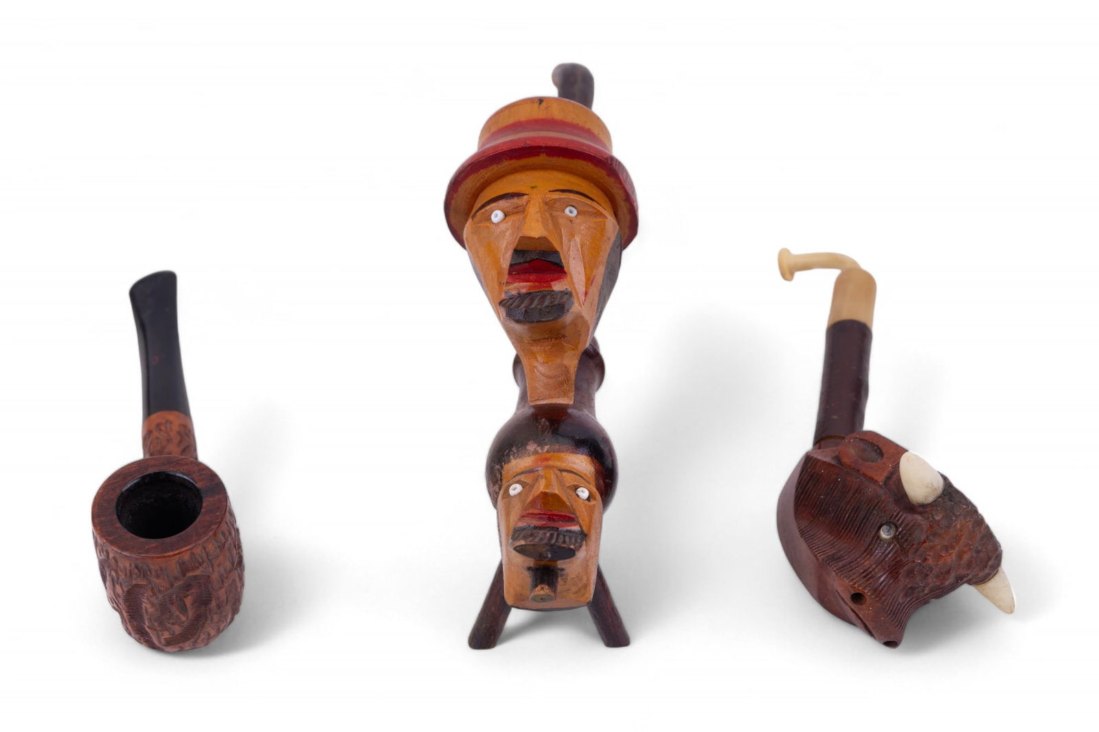 Vintage Savona, Bull, & Two Heads Pipes (1 of 12)