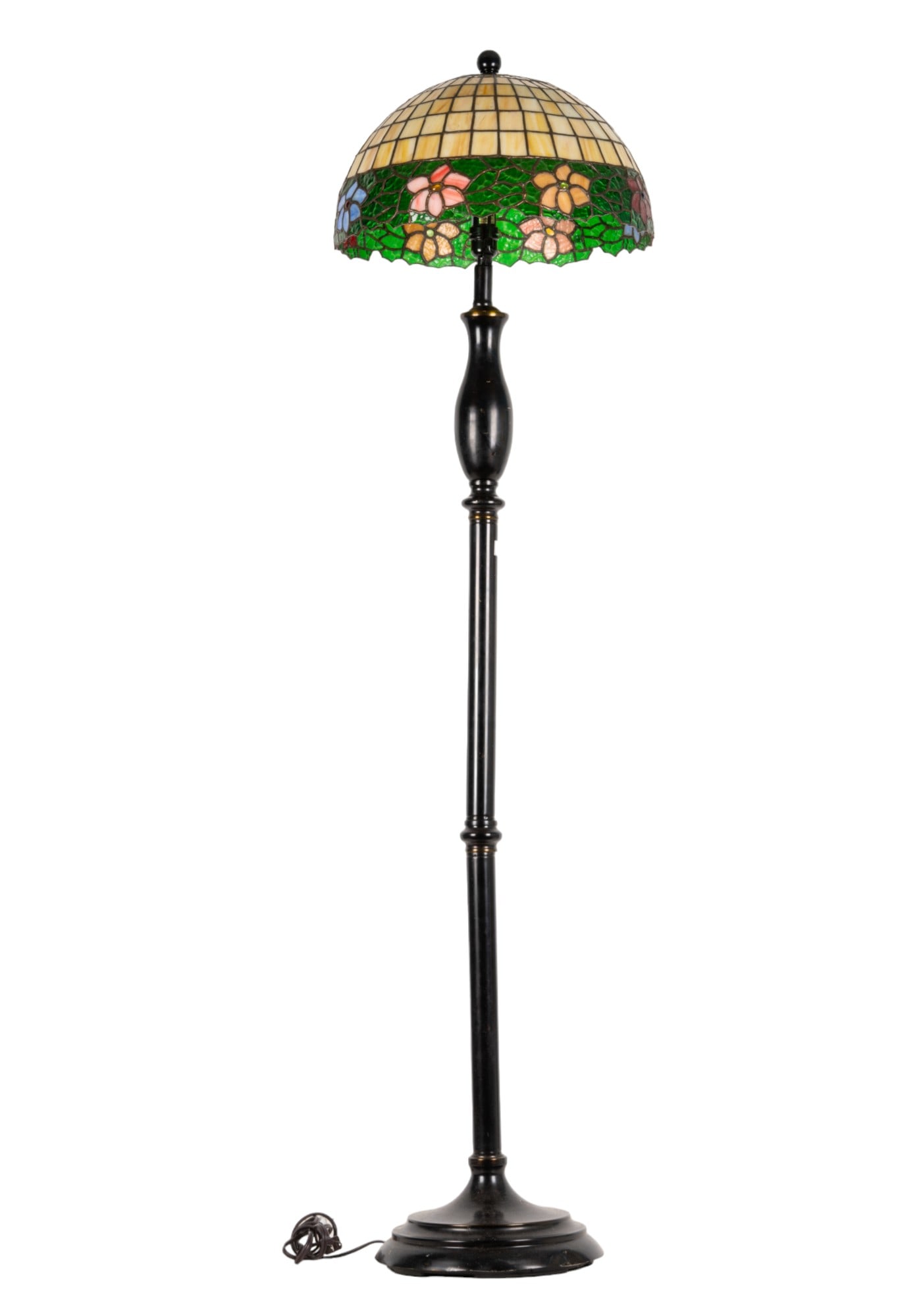 Floor Lamp w/ Stained Glass Shade (1 of 9)