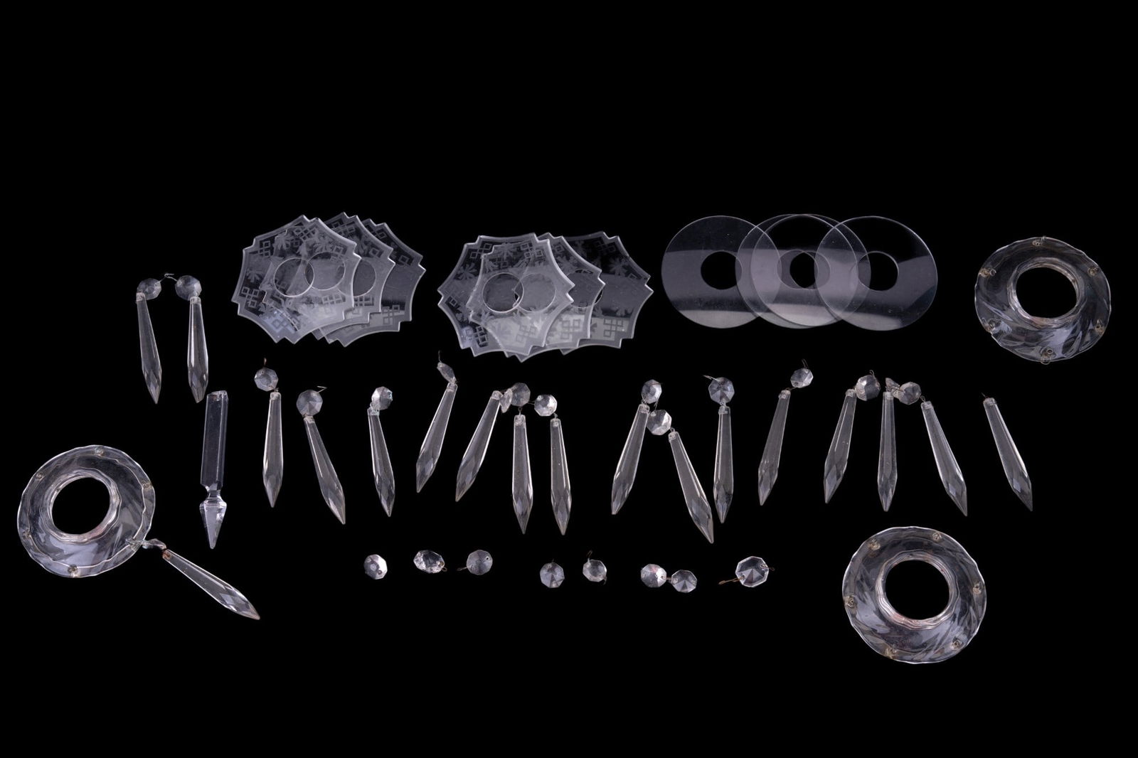 Antique Chandelier Crystals & Parts (30 pcs) (1 of 5)