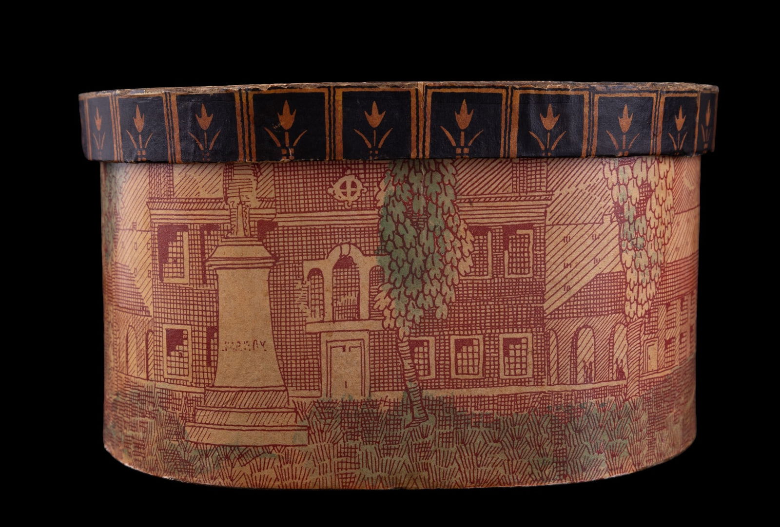 19th C. French Band Box, Signed (1 of 11)