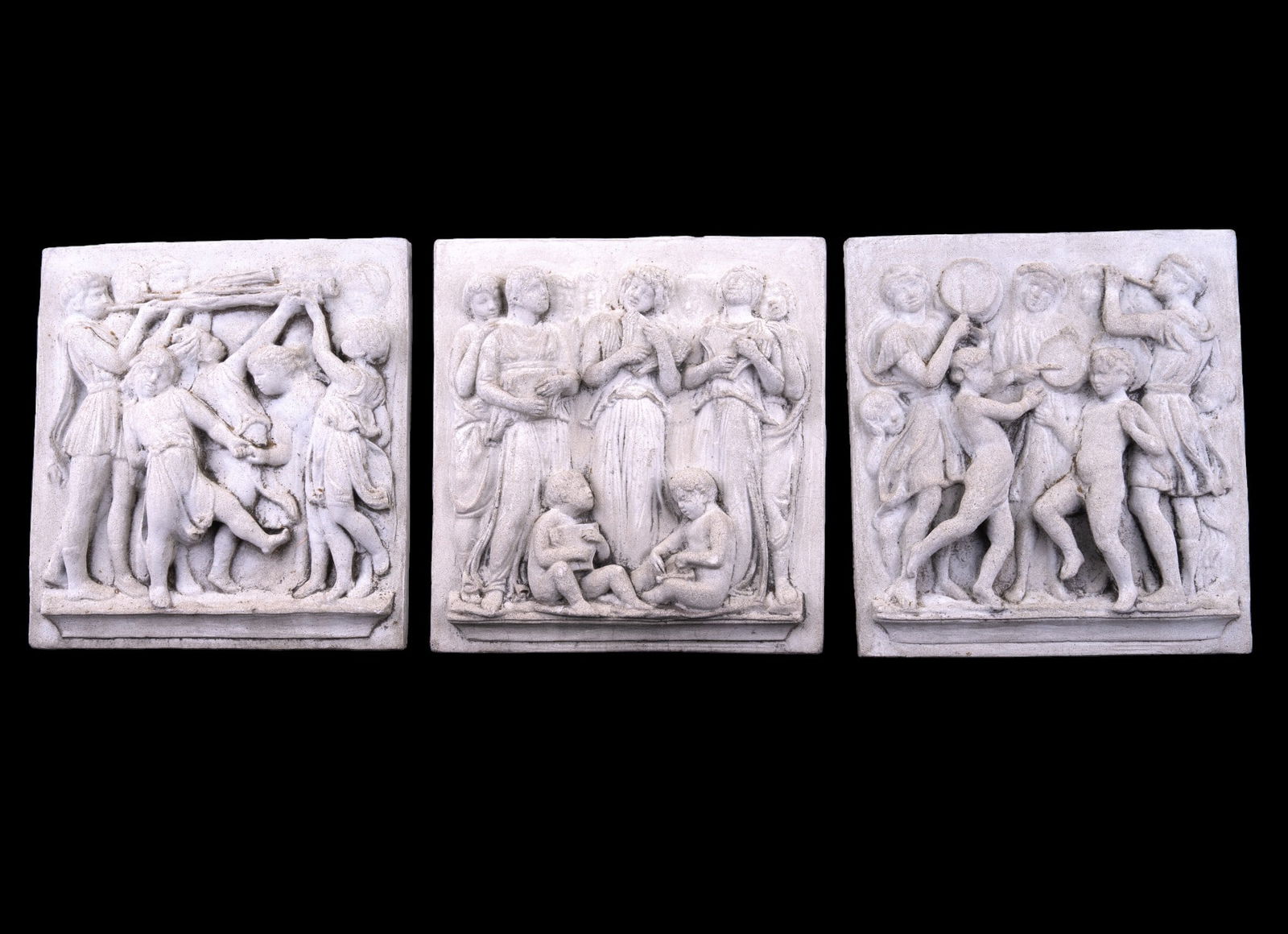 Vintage Neoclassical Cast Plaster Plaques (3) (1 of 4)