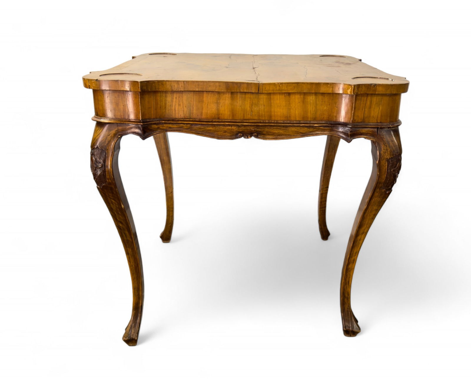 Italian Burled Walnut Game Table (1 of 9)