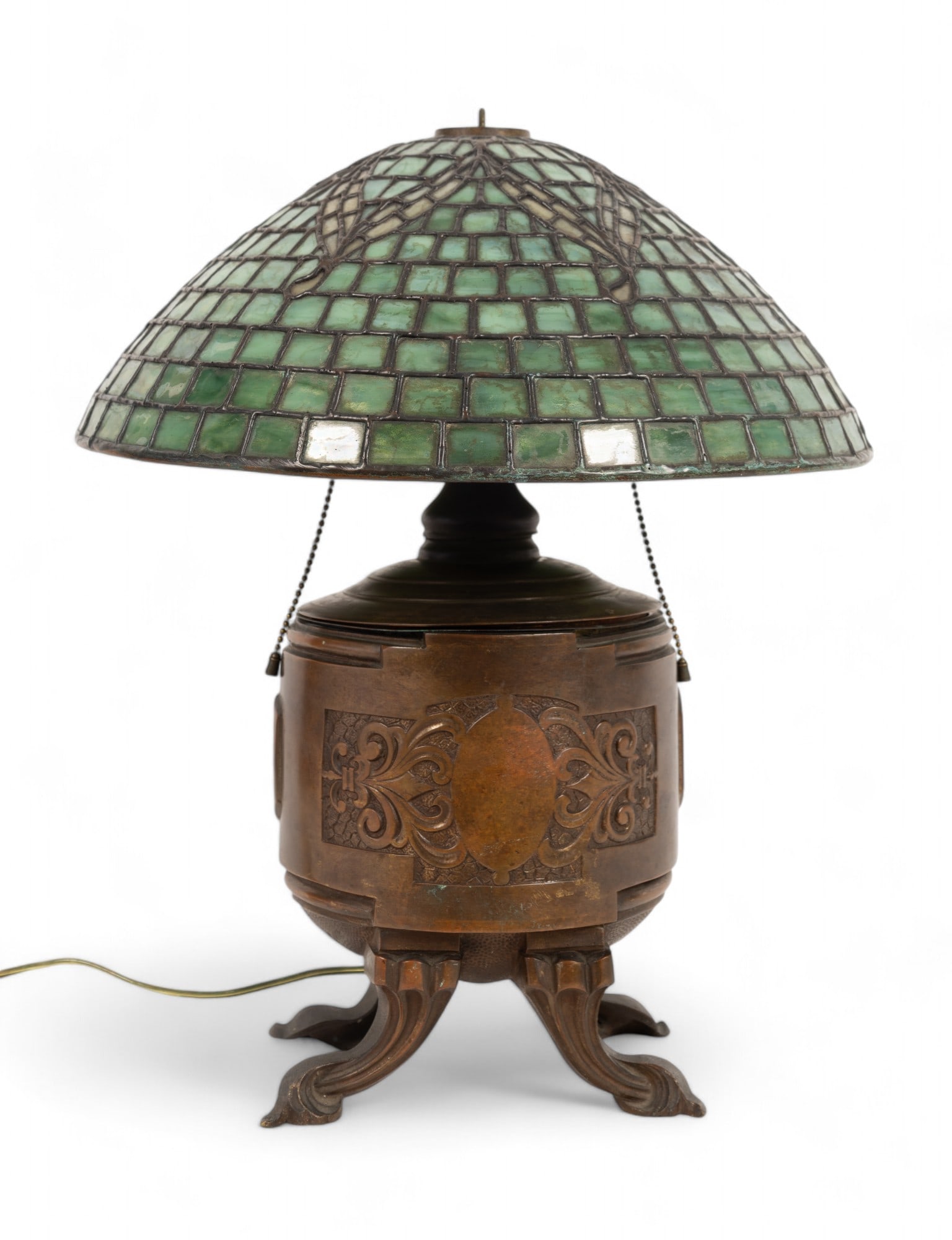 Tiffany Bronze Lamp and Shade (1 of 19)