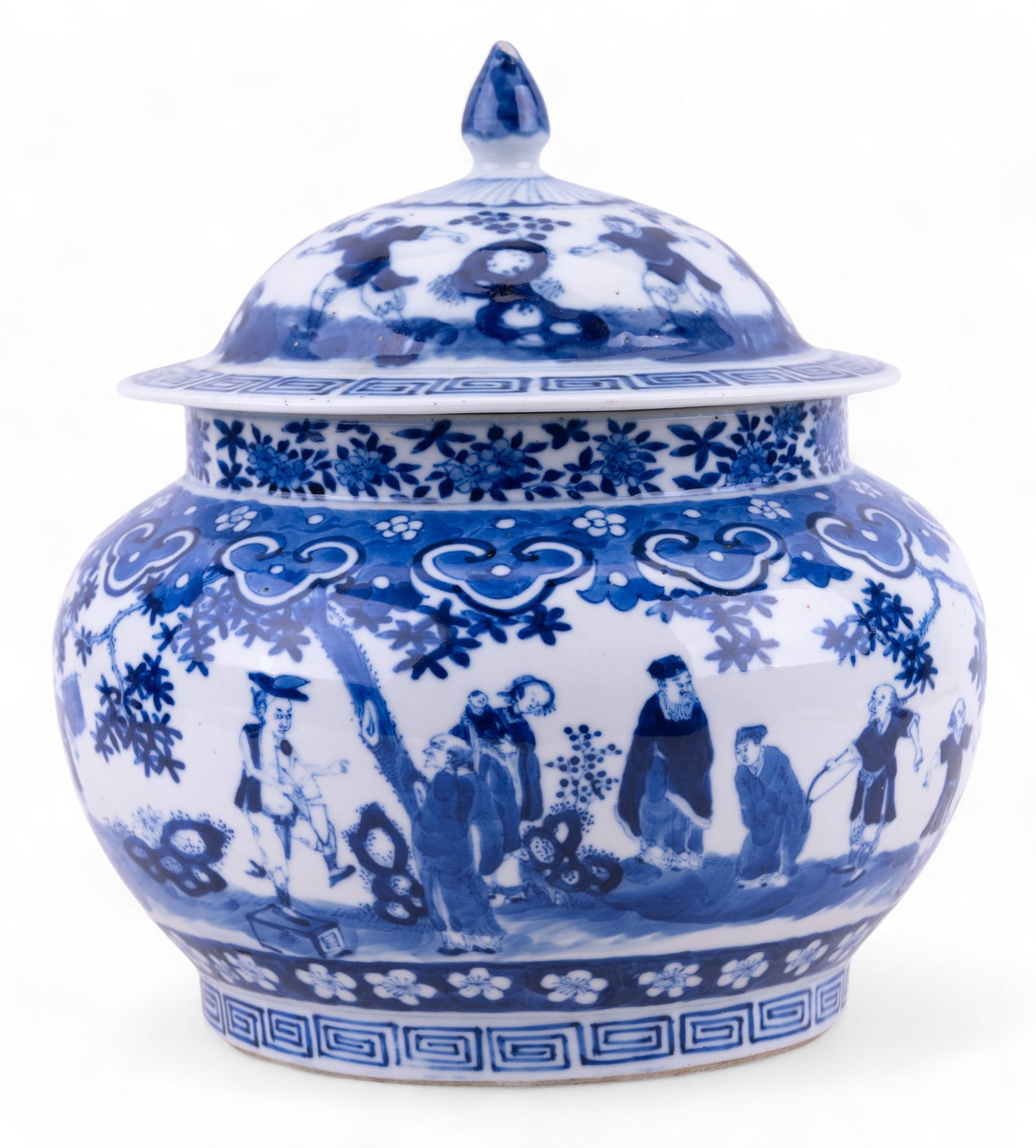 19th C. Chinese Porcelain Blue & White Lidded Jar (1 of 11)
