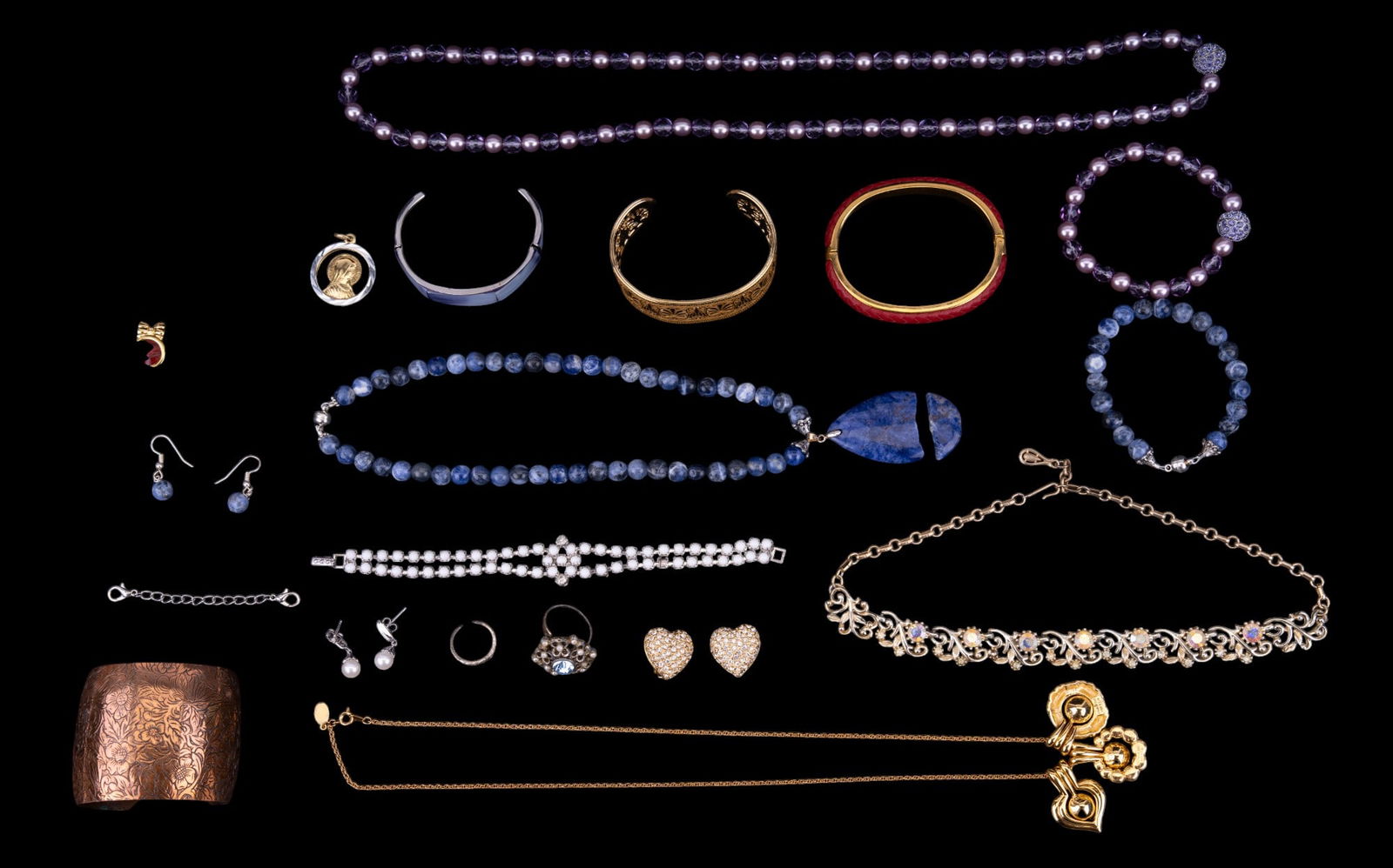 Joan Rivers, MMA Bangle, Leather, Sodalite (1 of 9)