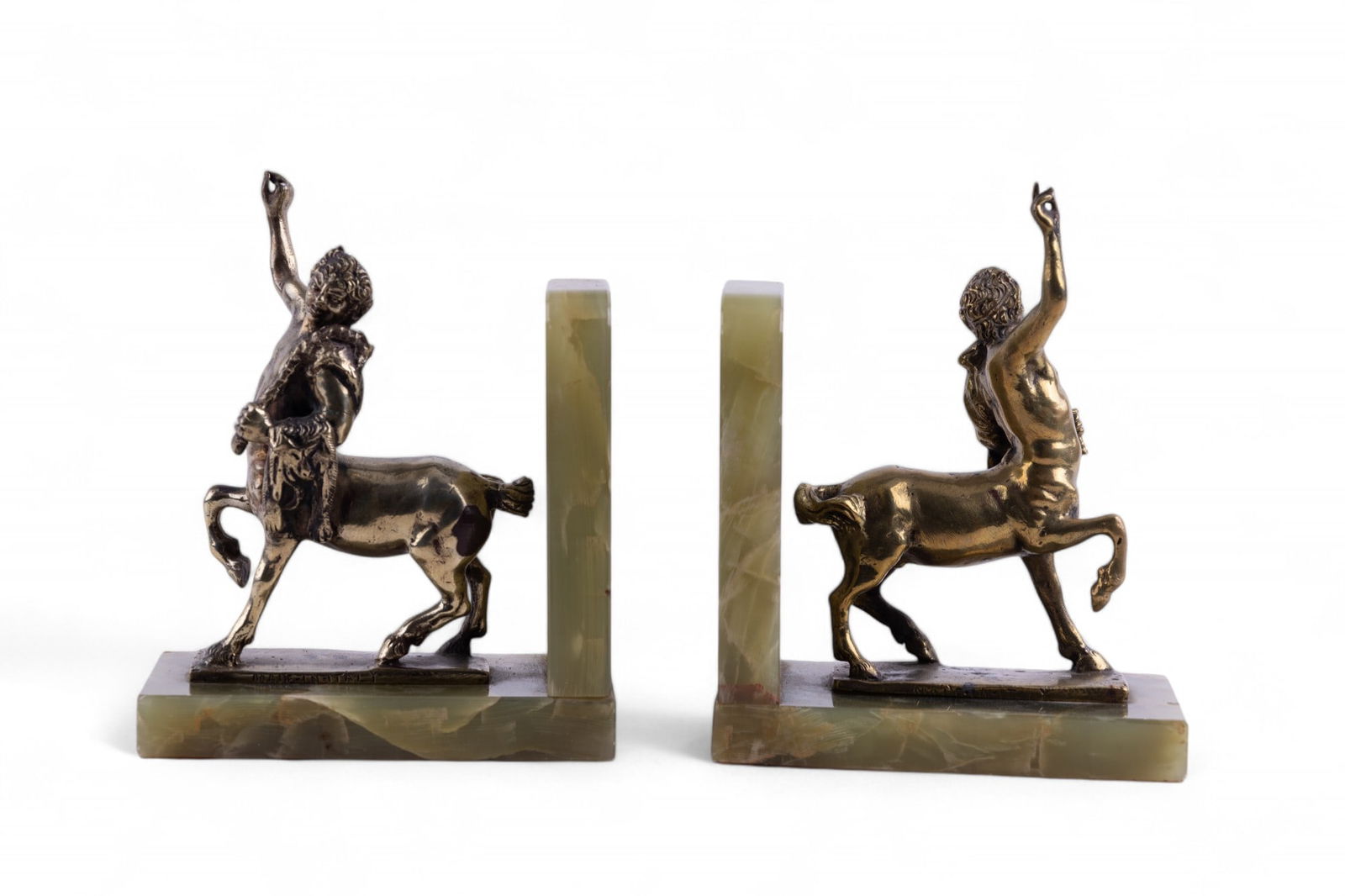 Italian Alabaster & Brass Centaur Bookends (1 of 7)
