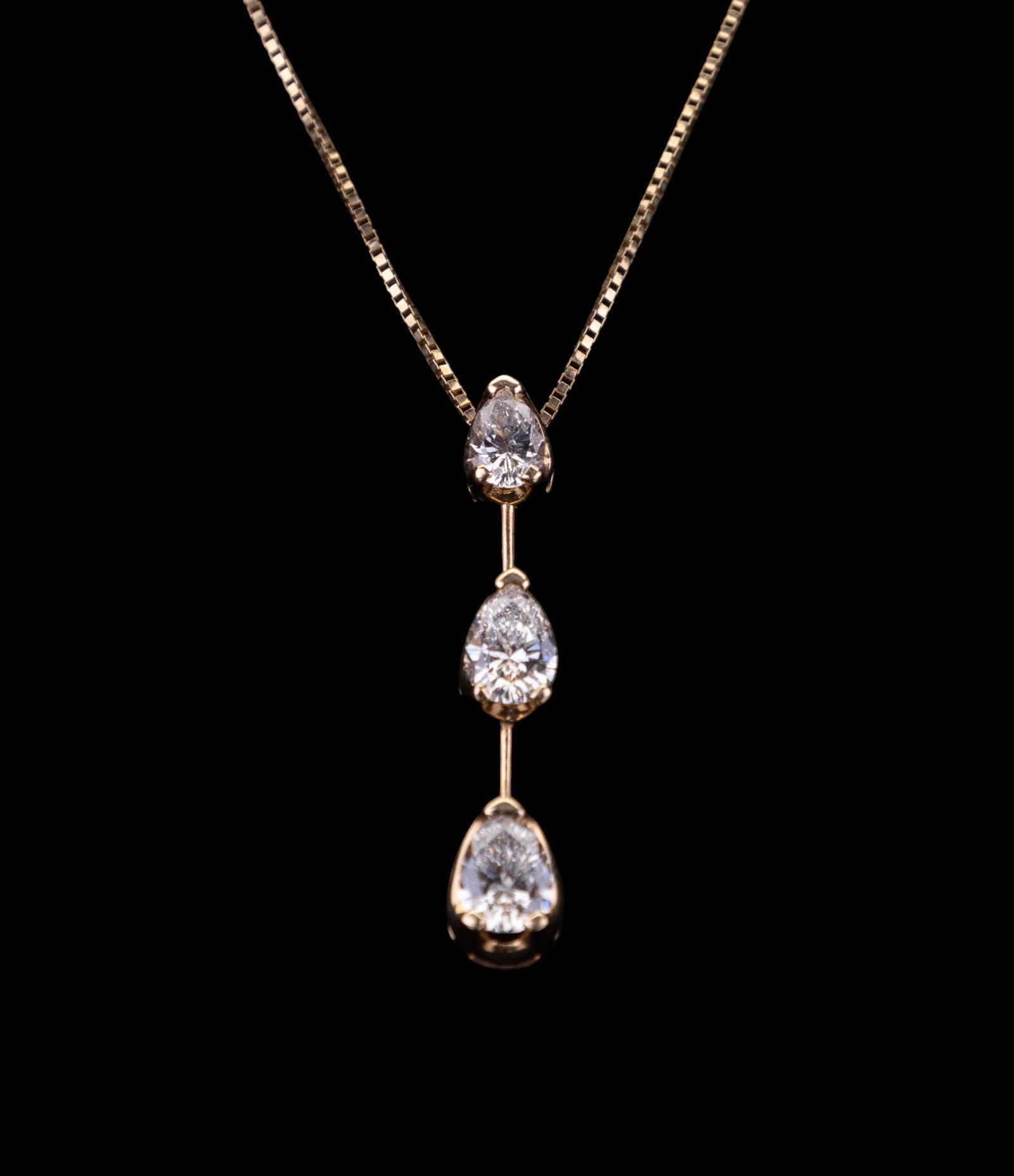 14K Gold Fancy Diamond Pendant Necklace (1 of 7)