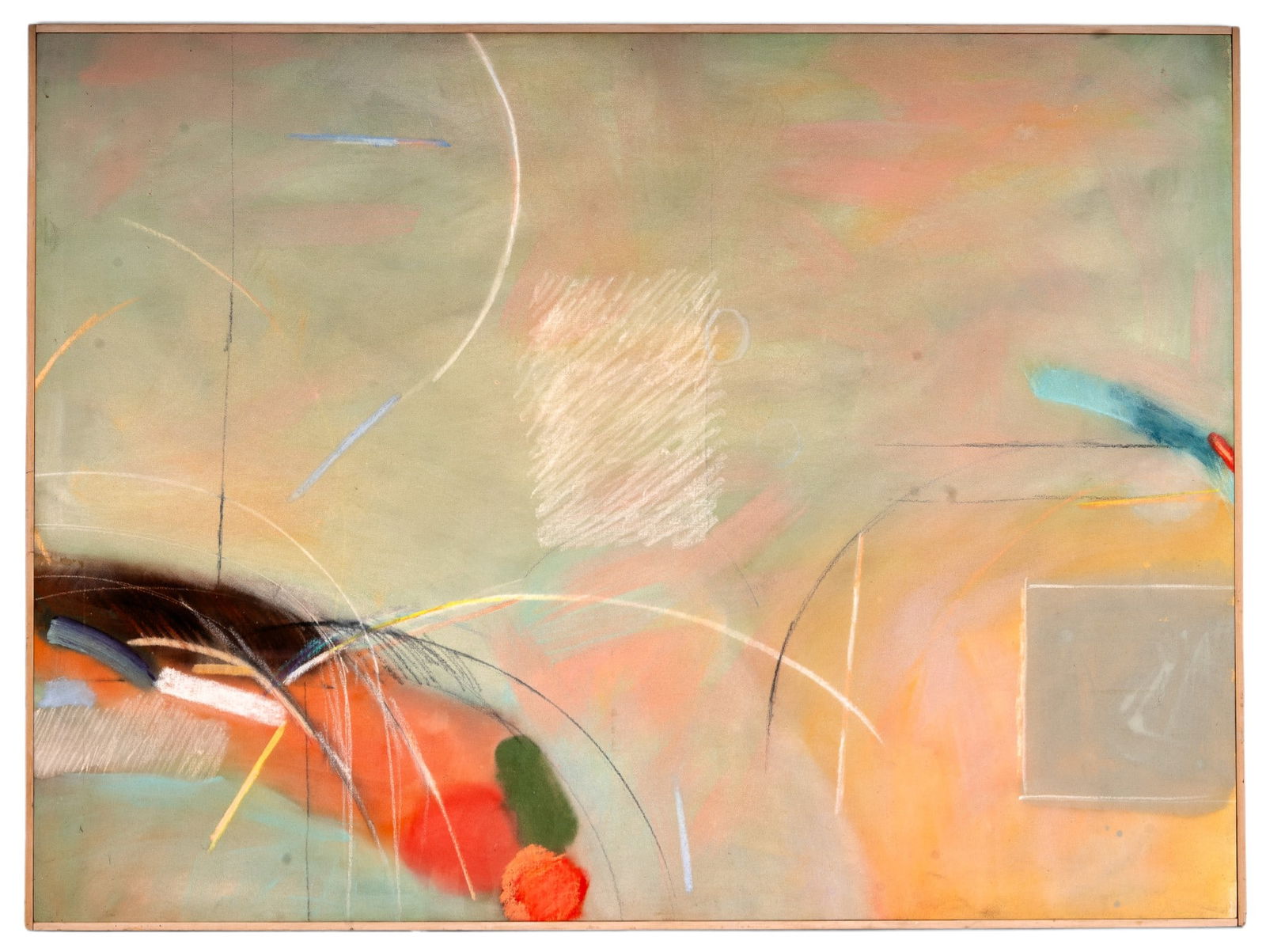 Helen Bershad (Am 1934) Acrylic Abstract on Canvas (1 of 9)