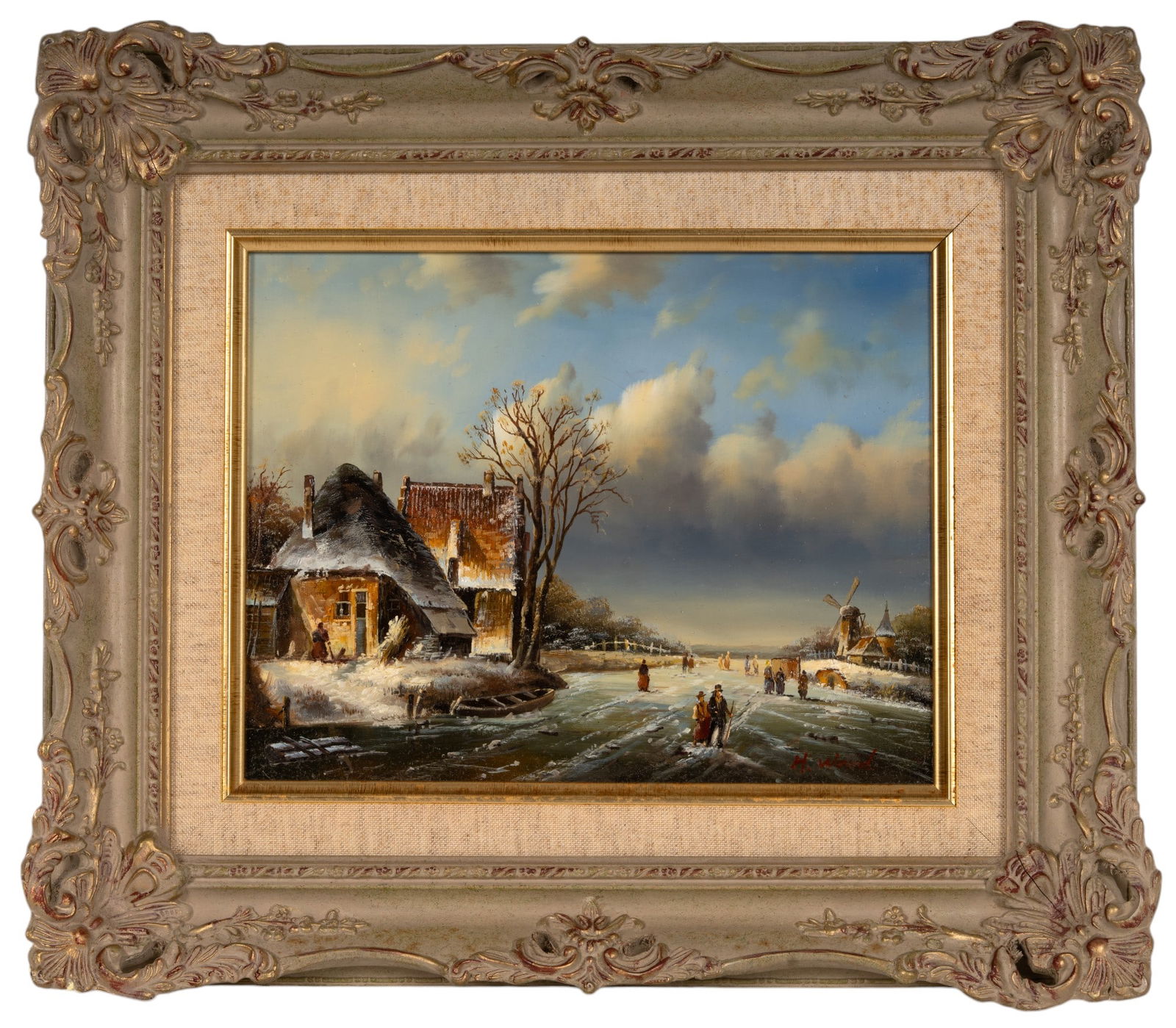 Dutch Winter Landscape by H. Wood (1 of 6)