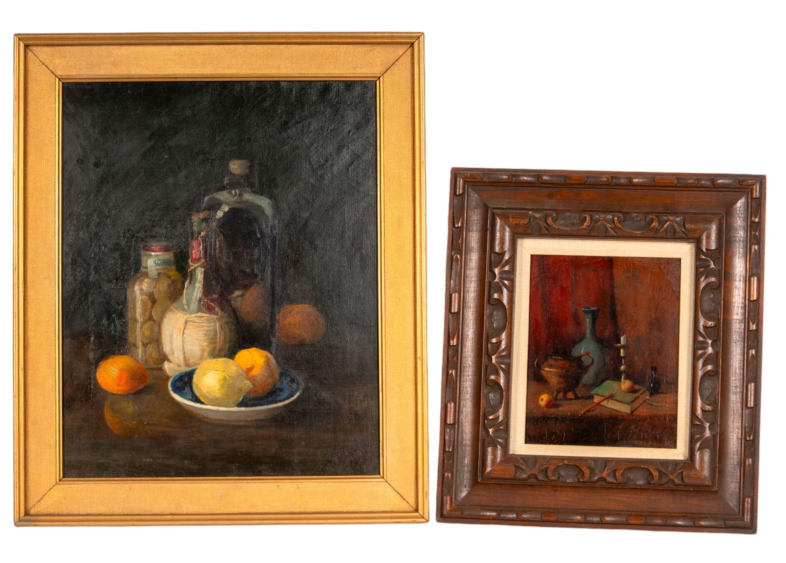 L.A. Clark 1899 Oil Painting Still Life + Another (1 of 10)