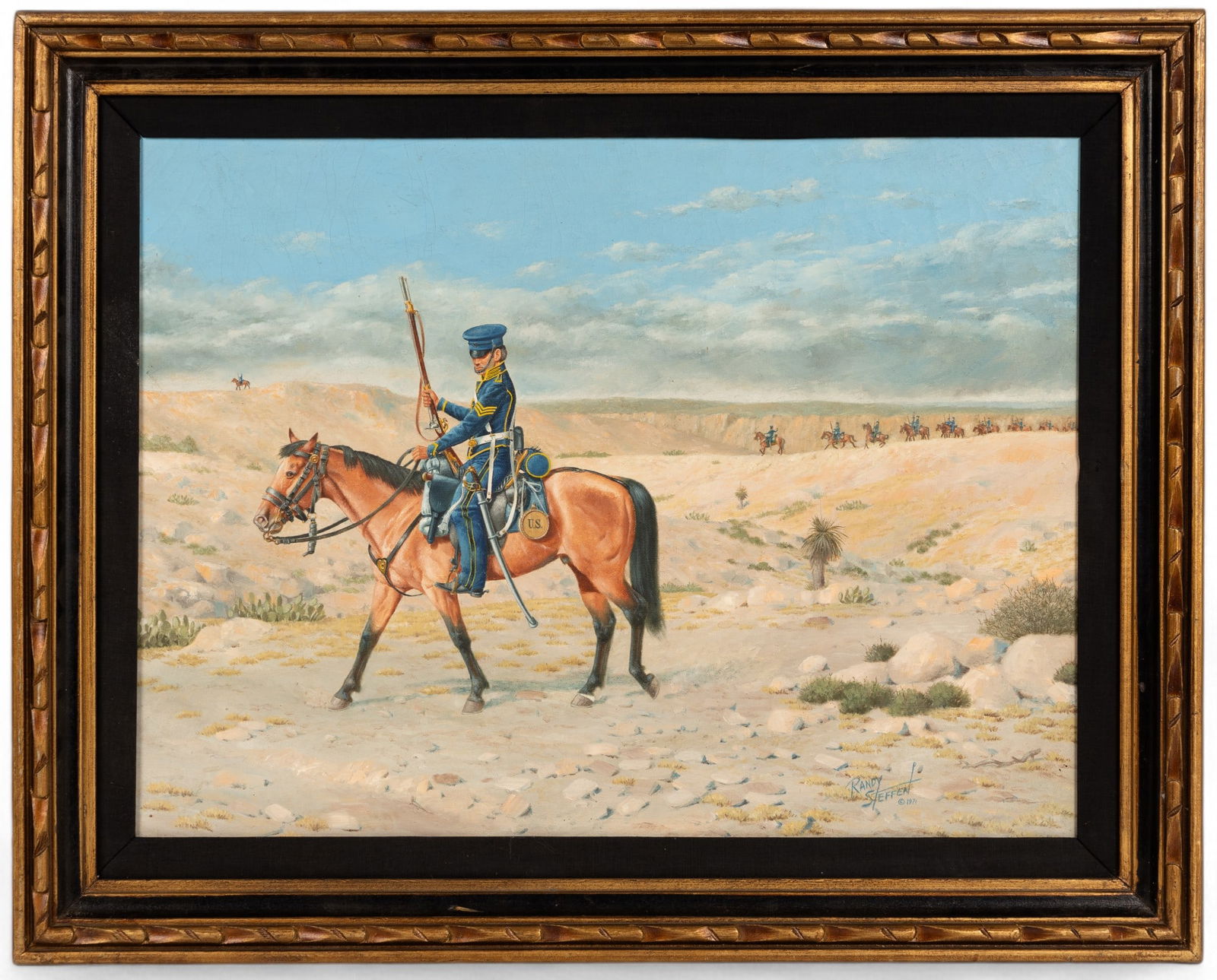 Randy Steffen (AM 1917-1977) U.S. Cavalry Painting (1 of 6)