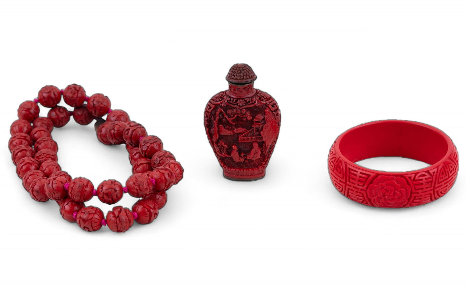Cinnabar-Style Jewelry & Snuff Bottle (1 of 15)