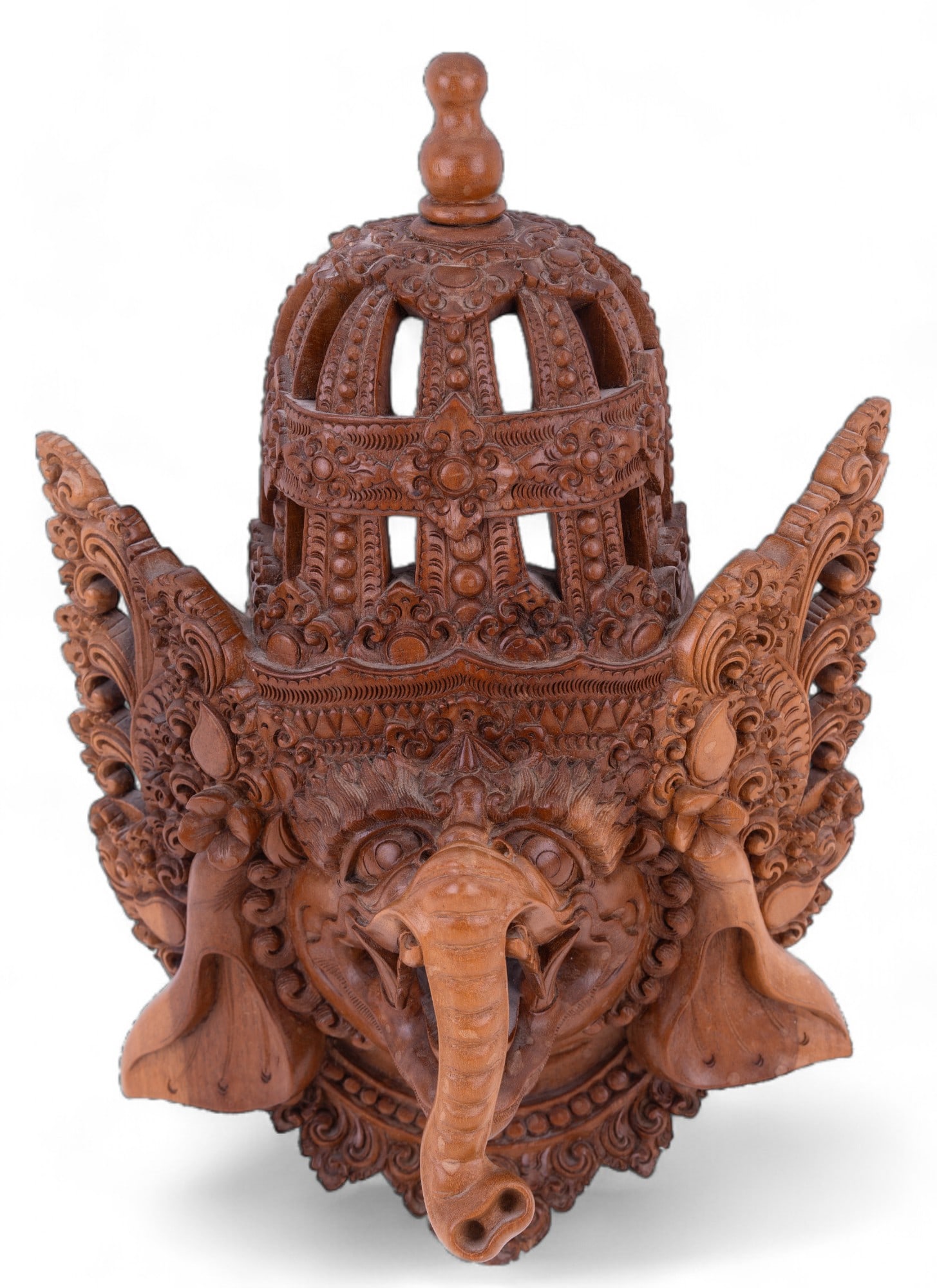 Carved Ganesha Wooden Mask (1 of 5)